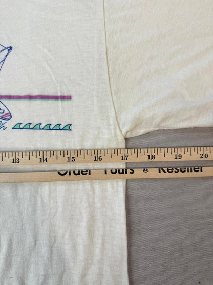 VTG New Jersey Shore T-shirt 1980s Pepsi Kite Surfing Tee -L