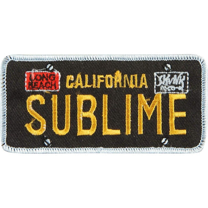 Sublime License Plate Patch Iron-on New Rock Band Iron-on Embroidered Iron on