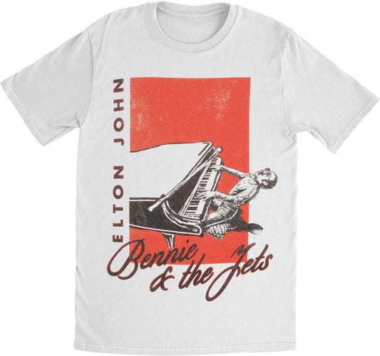 Elton John T-shirt - Officially Licensed - Bennie and the Jets- Band Tees