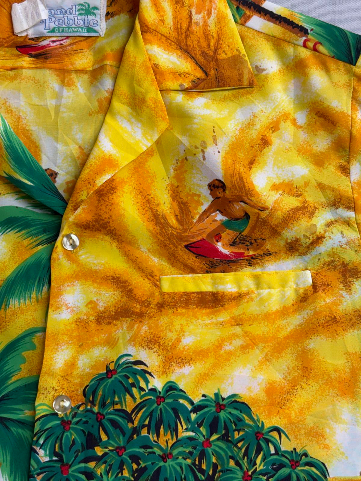 Sand Pebble Mens Hawaiian Shirt Surfing Made in Hawaii Shirt