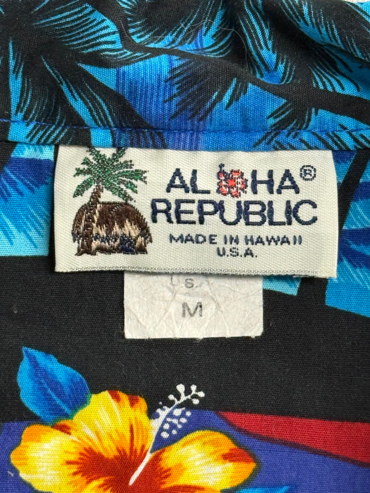 Aloha Republic Mens Hawaiin Sunset Shirt - Made in Hawaii -M