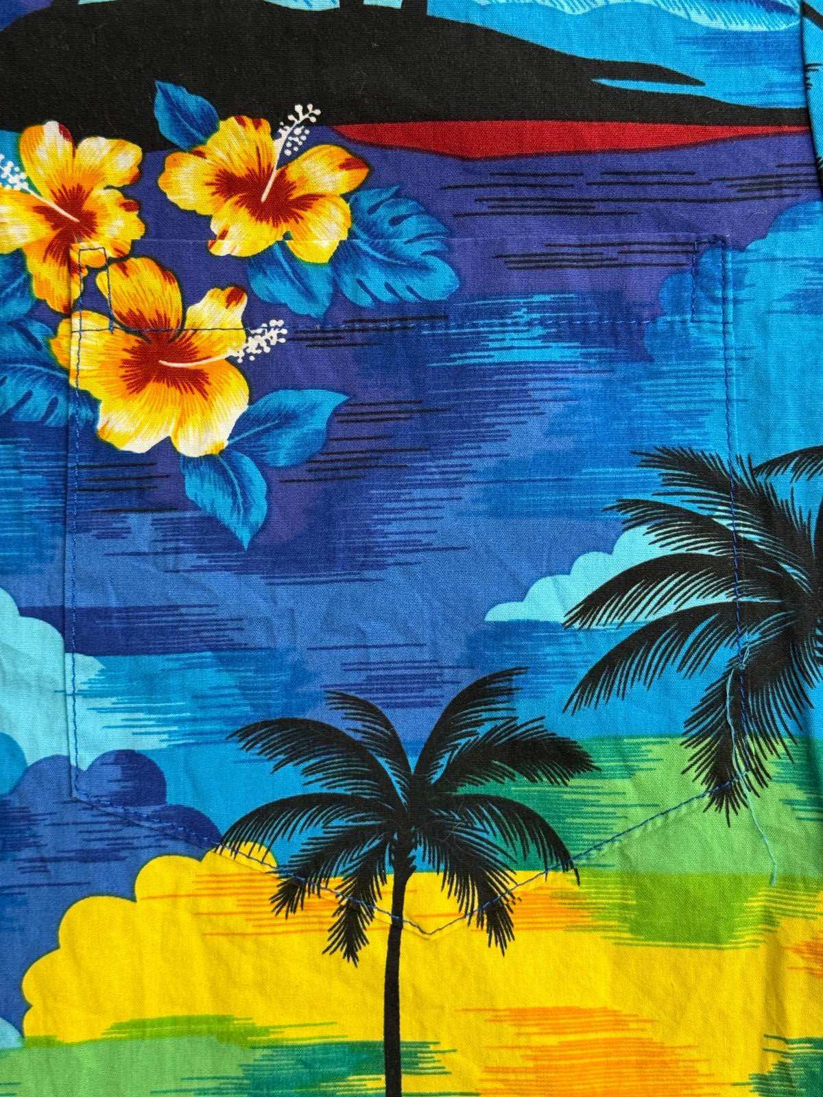 Aloha Republic Mens Hawaiin Sunset Shirt - Made in Hawaii -M