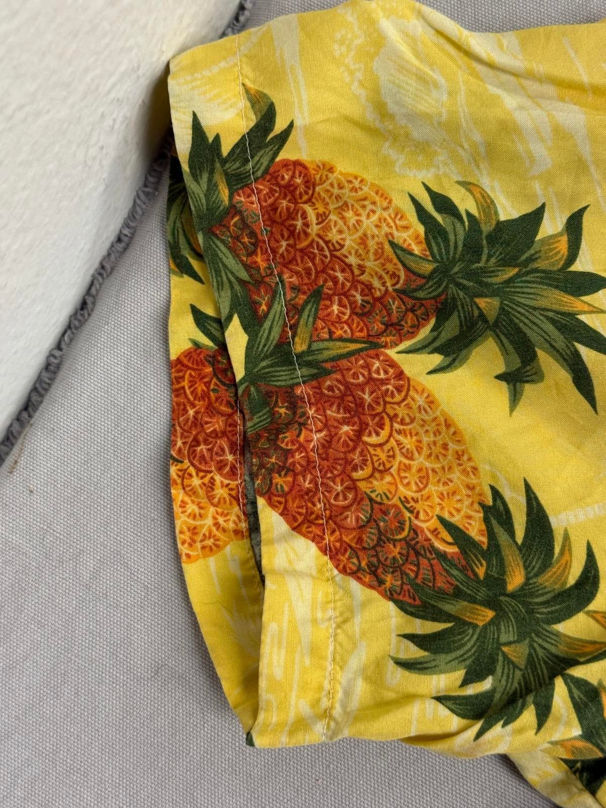 Vintage Mens Hawaiian Shirt Pineapple AOP Made in Hawaii