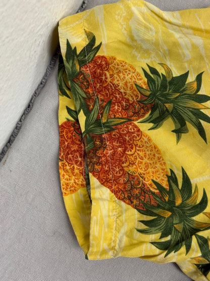 Vintage Mens Hawaiian Shirt Pineapple AOP Made in Hawaii