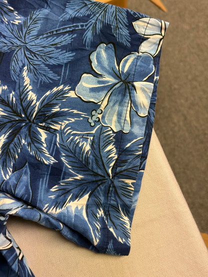 Two Palms Mens Hawaiian Shirt Plumeria Made in Hawaii Shirt