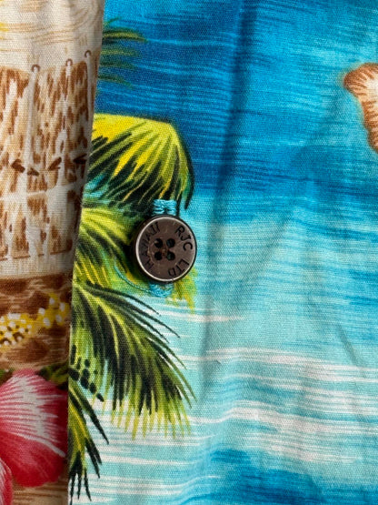 RJC Mens Hawaiian Shirt Hawaiian Islands Made in Hawaii - S
