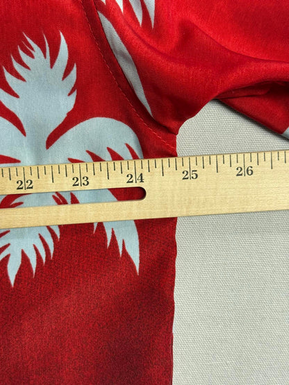 Mens Hawaiian Shirt Plumeria Floewrs Reservoir - L