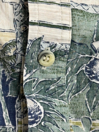 Go Barefoot Mens Hawaiian Panel Shirt - Made in Hawaii Shirt