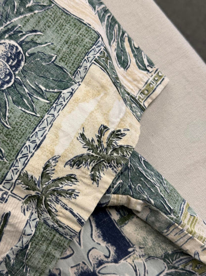 Go Barefoot Mens Hawaiian Panel Shirt - Made in Hawaii Shirt