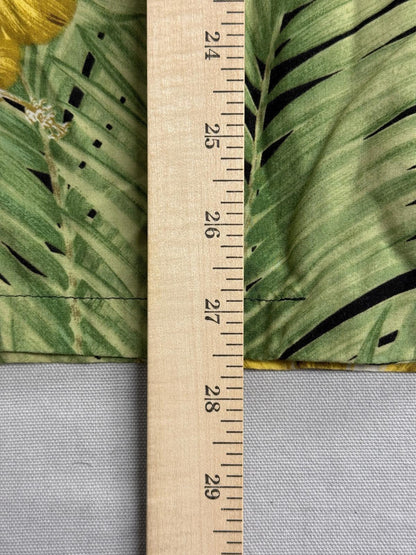 Mens Hawaii Shirt Wooden Surfboards Rayon- Made in Hawaii -M