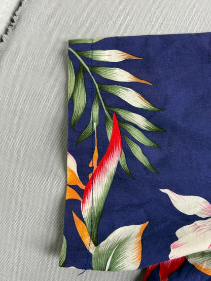 Ky's Hawaiian Flower Shirt Pocketless Made in Hawaii Shirt M