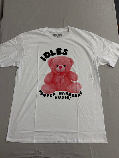 Idles Band T-shirt Proper Hardcore Music Pink Teddy Bear