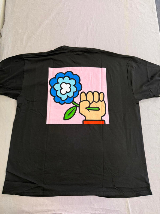 Idles Band T-shirt Fist with Flower Tee on Back Tee