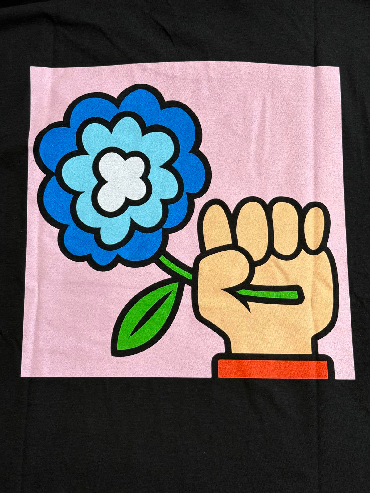 Idles Band T-shirt Fist with Flower Tee on Back Tee