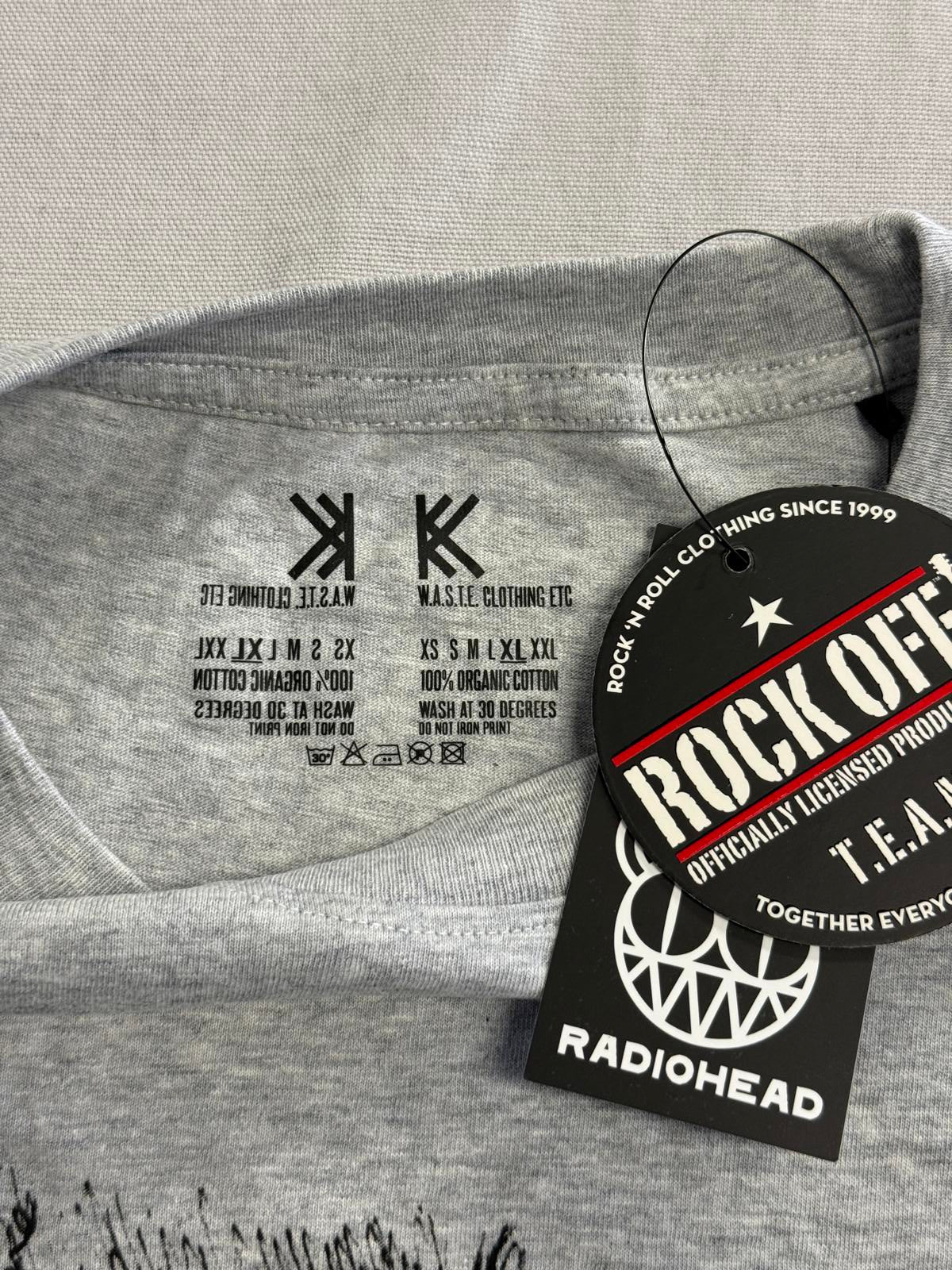 Radiohead Scribble Kid A Poster T-shirt Official New Gray