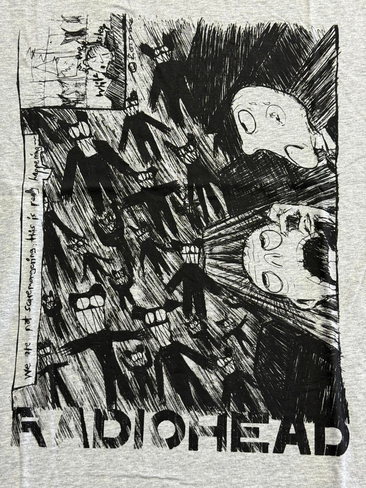 Radiohead Scribble Kid A Poster T-shirt Official New Gray