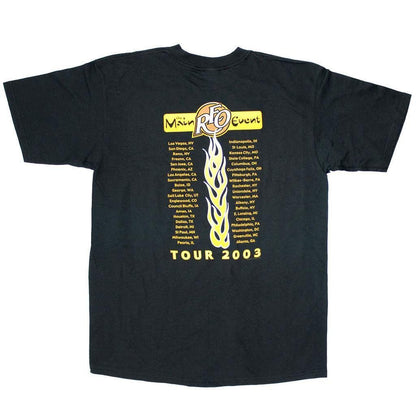 REO Speedwagon Shirt Fire Flame REO The Main Event Tour - L