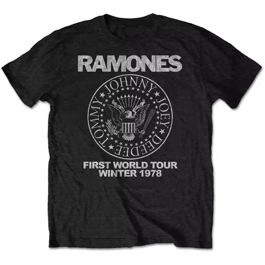 Ramones Tour 1978 Band T-shirt - First World Tour - Mens Band Tees