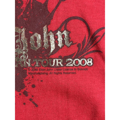 Elton John Tour Tee - Rocket Man Tour 2008 Gold Foil - XL