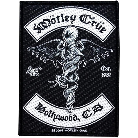 Motley Crue Hollywood CA Patch New Rock Band Iron-on Embroidered Iron on