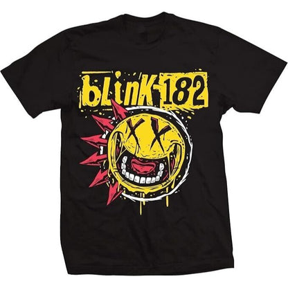 Blink 182 T-shirt - Blink-182 Punk Six Arrow Smiley New Official