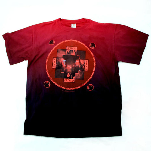 Pink Floyd Red Dye T-shirt Live Over Dyed Shirt XXL