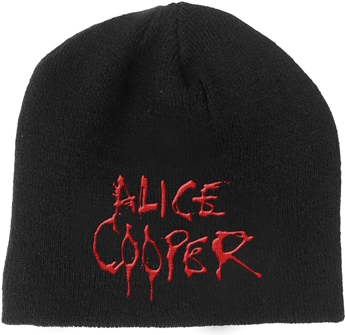 Alice Cooper Logo Beanie Skull Cap Embroidered- Officially Licensed