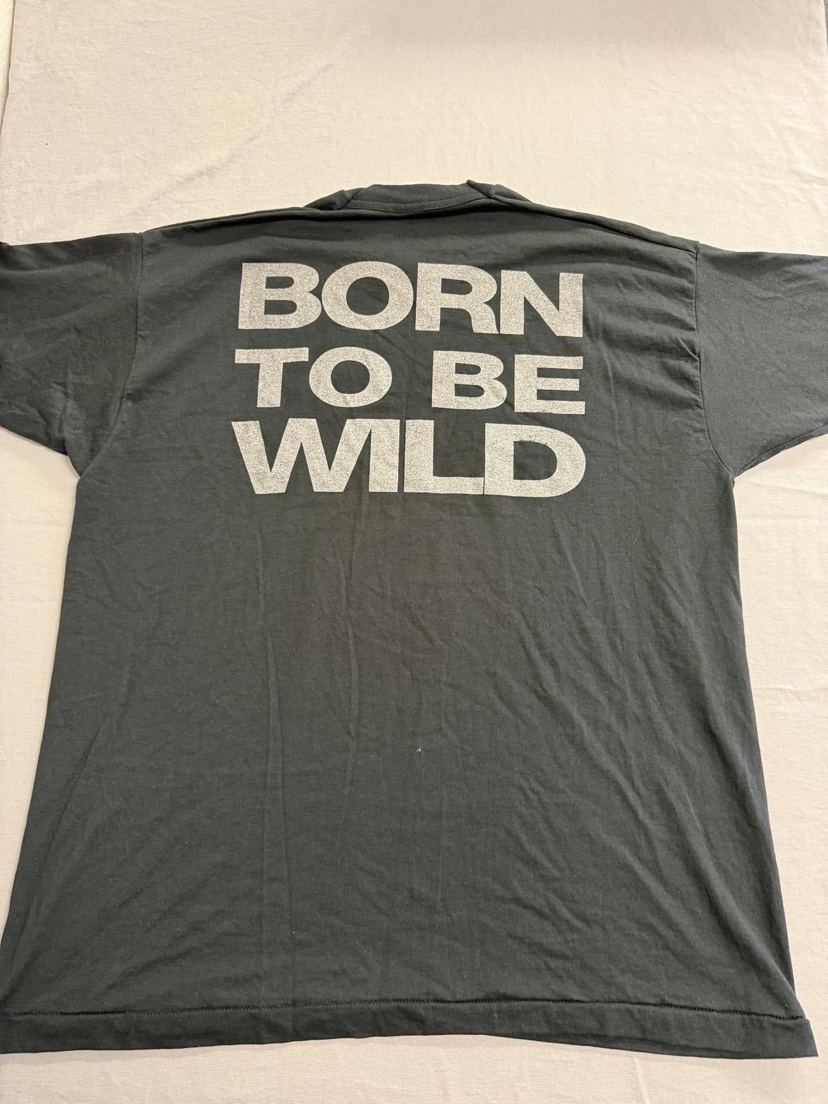 Vintage Biker T-shirt Born To Be Wild Hamilton Hogs XXL