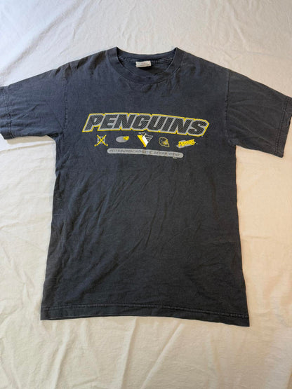 FADED Y2K Penguins NHL T-shirt Pittsburgh Athletic Dept -M