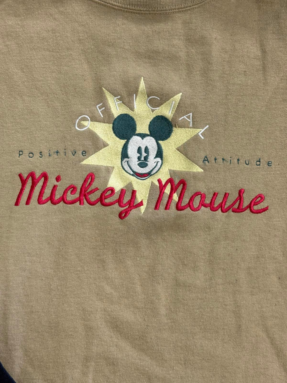 Vintage Official Mickey Mouse Crewneck Positive Attitude - L