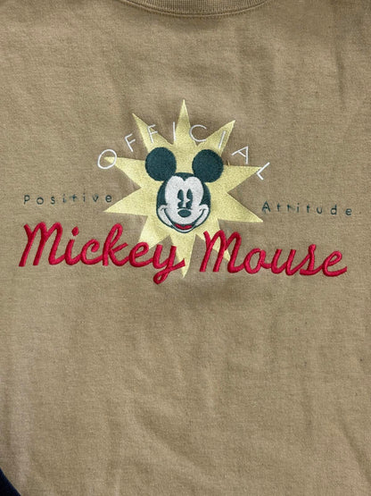 Vintage Official Mickey Mouse Crewneck Positive Attitude - L