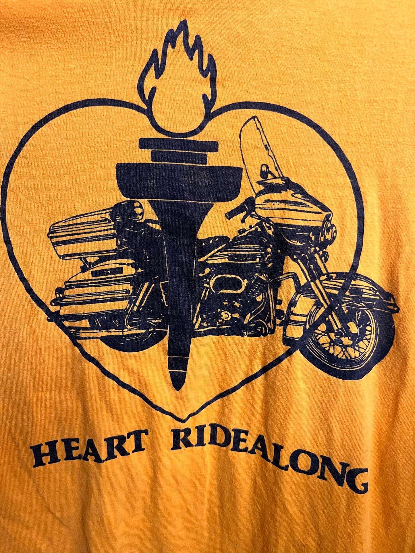VTG Utah Heart Ridealong T-shirt - Biker Ride Along 70s Tee