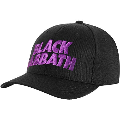 Black Sabbath Hat Logo Cap Velcro - Officially Licensed