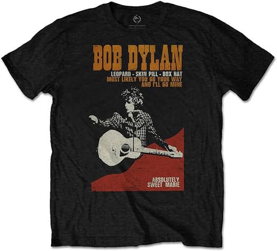 Bob Dylan Mens T-shirt - Sweet Marie - Officially Licensed