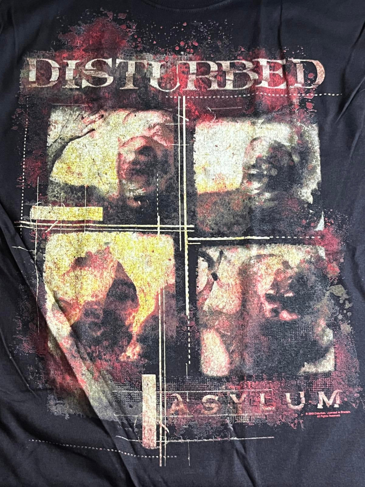 Disturbed T-shirt ASYLUM Shirt - 2 Sided 2010