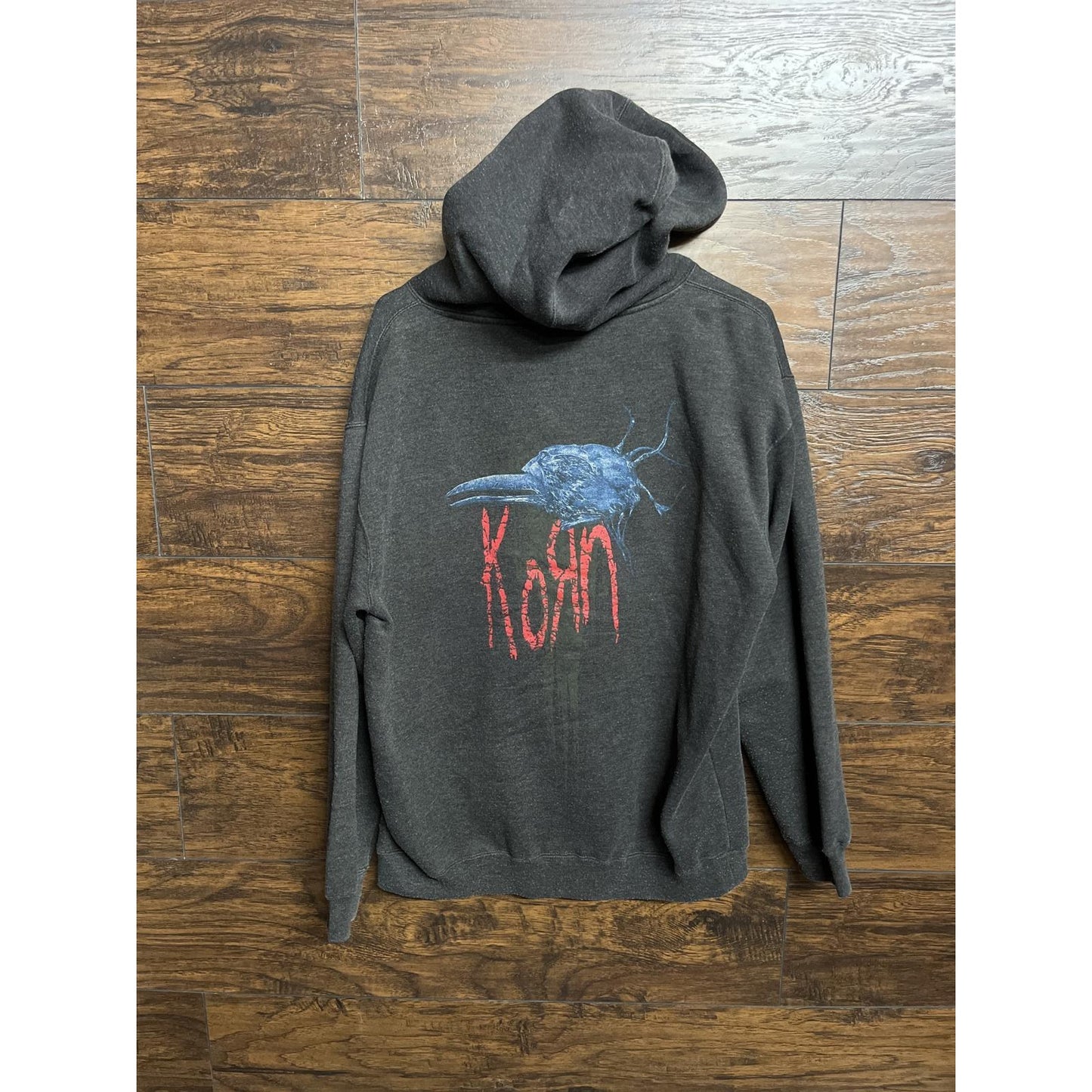 Vintage Korn Hoodie - 2 Sided Korn Merch Blue Crow - M