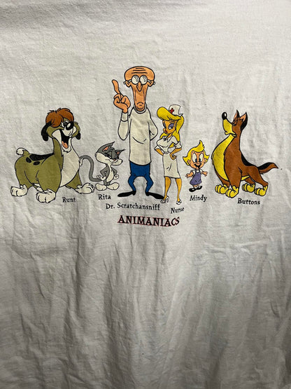 VTG Animaniacs TV Show T-shirt 1993 Promo Cast Tee - L
