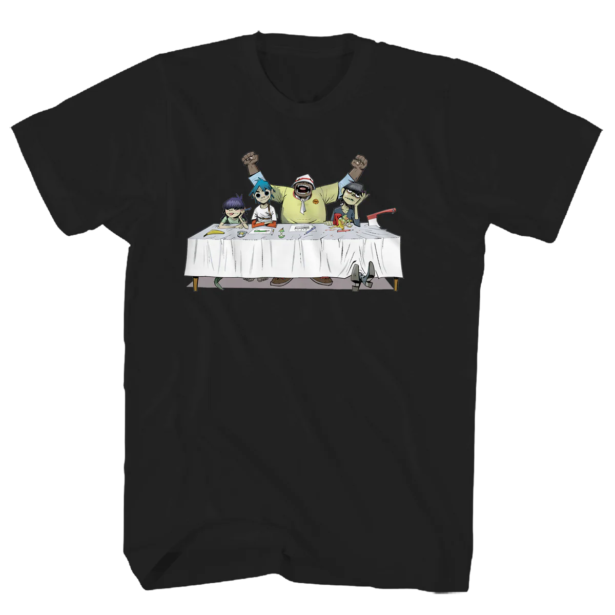Gorillaz Dinner Table Band T-shirt - Jamie Hewlett Rise of the Ogre Tee