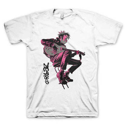 Gorillaz Now Now Band T-shirt Pink Guitar - Official