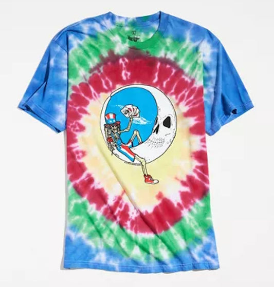 Grateful Dead Save Your Face Earth Crescent Moon Tie Dye Tshirt