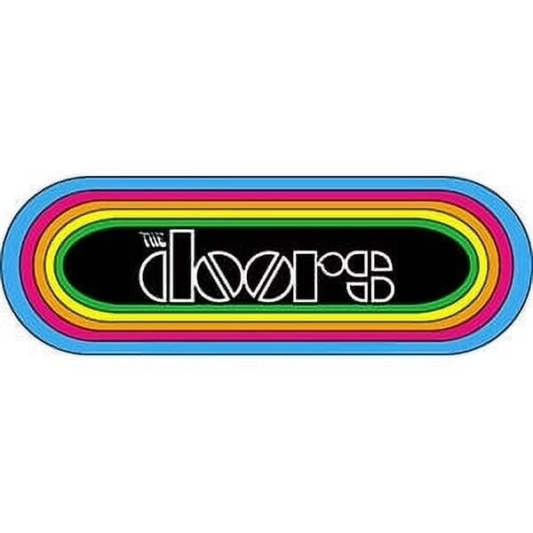 Sticker The Doors Rainbow Band Logo 6x2- C&D Vinyl Decal Stickers