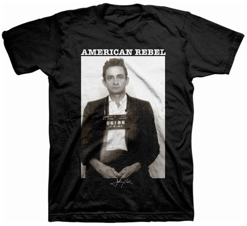 Johnny Cash Mug Shot Mens T-shirt Officially Licensed