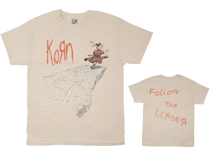 Korn Follow the Leader Mens T-shirt- 2 Sided Hop Scotch - New