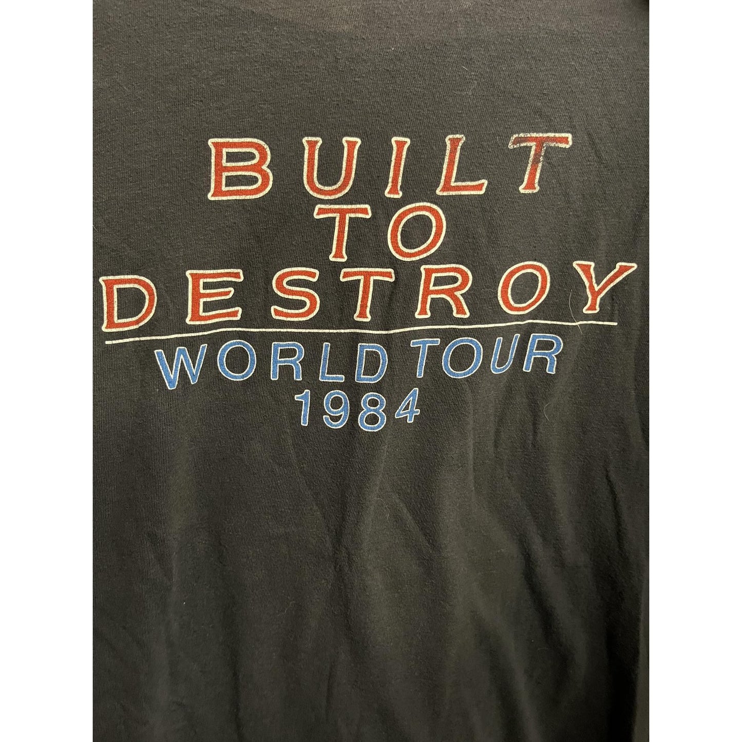 Vintage MSG World Tour 1984 Tee - Built to Destroy T-shirt