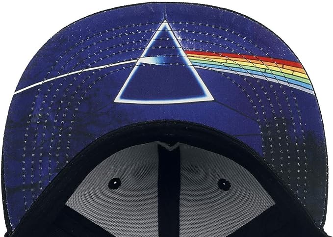 Pink Floyd Darkside Flat Brim Hat Logo Cap Snapback- Officially Licensed
