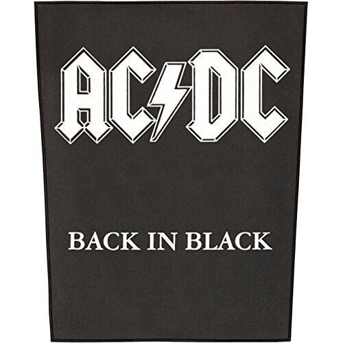 AC/DC Back in Black Applique Sew On Patch - Back Jacket Band Patch 14x11