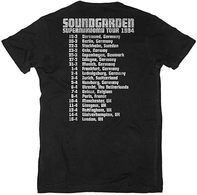 Soundgarden Superunknown Tour 1994 Spiral Mens T-shirt