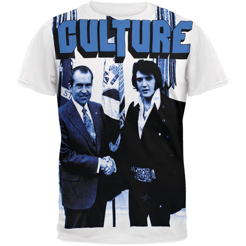 T-shirt Elvis Presley Meeting Richard Nixon AOP Shirt