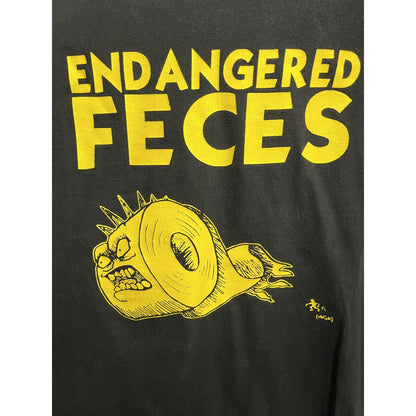 VTG Endangered Feces NY Punk Band T-shirt - Hugo Tee - L