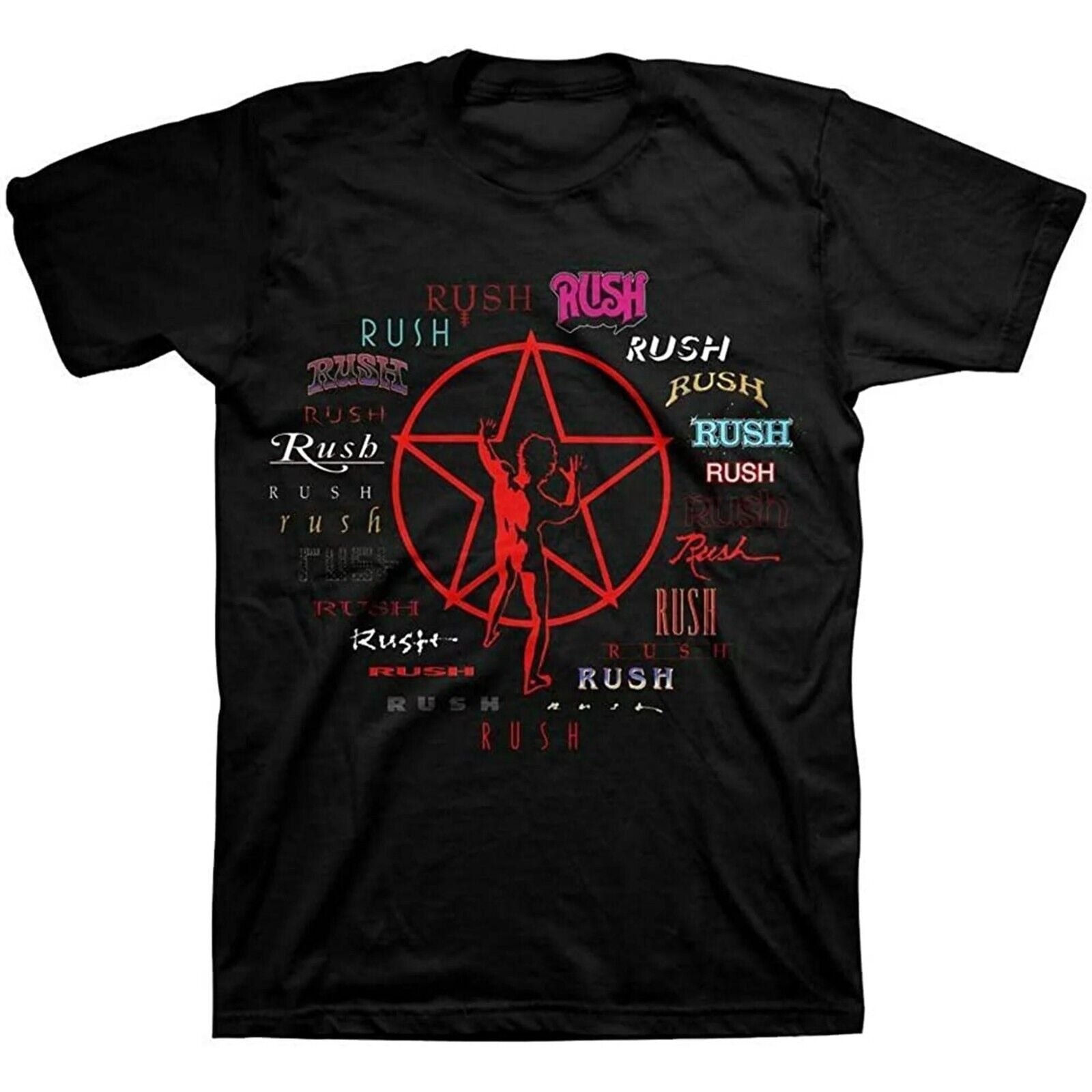 Rush Logos Through Time Band Mens T-shirt -Brand New -Evolution- Band ...